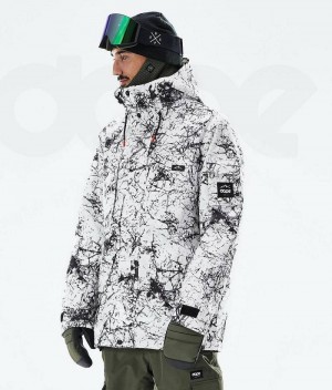 Geaca Snowboard Dope Adept 2021 Barbati Albi Negrii | Romania_D1706