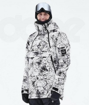 Geaca Snowboard Dope Akin 2021 Barbati Albi Negrii | Romania_D1937