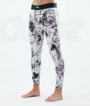 Pantaloni Base Layer Dope Snuggle Barbati Albi Negrii | Romania_D2157