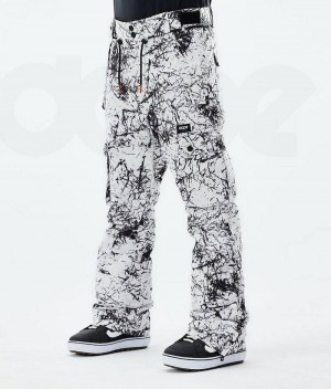 Pantaloni Snowboard Dope Iconic 2021 Barbati Albi Negrii | Romania_D2251