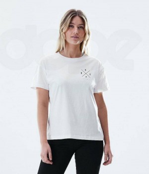 Tricouri Dope Regular Dama Albi | Romania_D2070