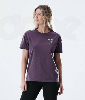 Tricouri Dope Regular Dama Violet | Romania_D1515